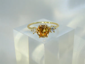 Yellow Stone 14K Gold plated Ring