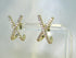 X Gold plated Stud Earrings