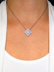 Shine Flower Platinum plated Necklace