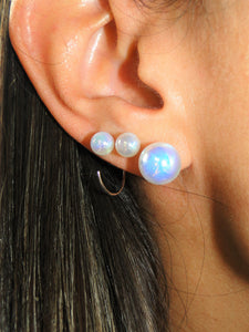 Mermaid Pearl Silver Earhook Earring