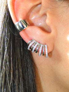 Rebecca Platinum Silver Earrings