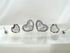 Chrystal Hearts Stud Earrings Set