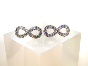 Infinity Silver Stud Earrings
