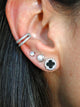 Silver Blossom Stud Earrings Set