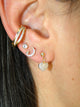 Love Moon Gold Stud Earrings Set