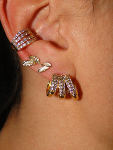 Triple Layer 14K Gold plated Hoop Earrings