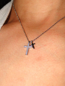 Crosses Silver Necklace