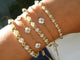 Pearl & 14K Gold plated 6mm Bracelet