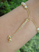 Pearl & 14K Gold plated 5mm Bracelet