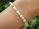 Pearl & 14K Gold plated 6mm Bracelet