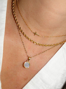 Cross 1  Gold plated Necklace