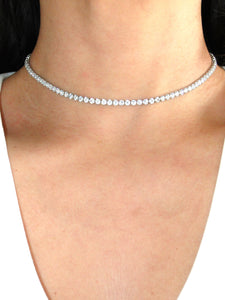 Silver Zirconia Tennis Necklace