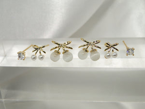 Dulce Gold Stud Earrings Set