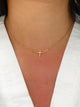 Cross 2  Gold plated Necklace