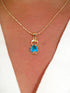 Blue Crystal Boy Necklace