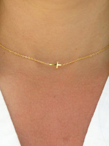 Cross 1  Gold plated Necklace