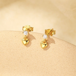 Lil Heart Golden Earrings