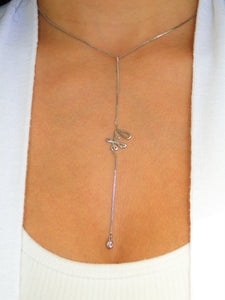 Life White Rhodium plated Necklace - Sweetas Trends