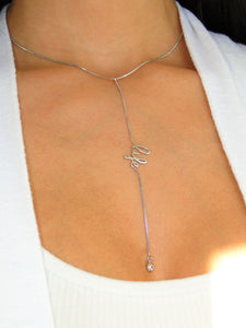 Life White Rhodium plated Necklace - Sweetas Trends