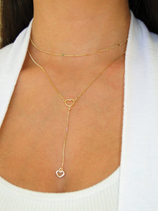Two Hearts 18K Gold filled Necklace - Sweetas Trends