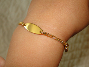 18K Gold plated Bear Engravable Bracelet