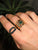 Green Stones 14K Gold plated Ring