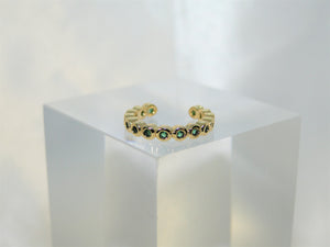 Green Gold Ear Cuff