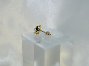 Black Pearl Flower Gold plated Piercing