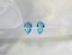 Blue Drop Silver Stud Earring