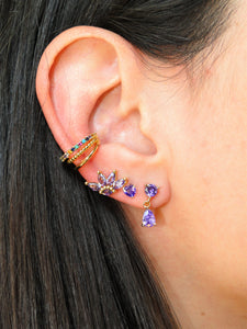 Purple Petals Stud Earrings