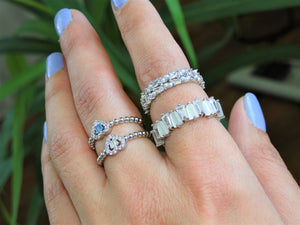Ana Pearl & Zirconia Platinum Ring