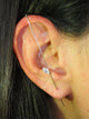Golden Leaf Ear Wrap Crawler Hook Earring - Sweetas Trends