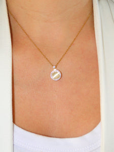 Opal Spinning Gold Necklace