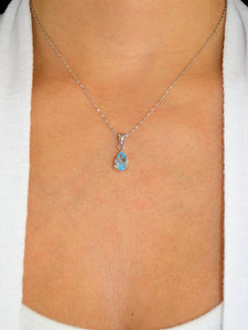 Blue Topaz 925 Sterling Silver Necklace - Sweetas Trends