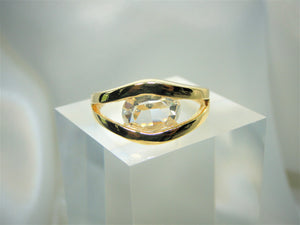 White Stone 18k Gold-plated Ring - Sweetas Trends