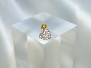 Heart Shaped Gold Piercing (1 Unit) - Sweetas Trends