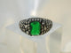 Green Black Rhodium plated Ring - Sweetas Trends