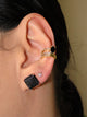 Black Zirconia Gold Ear Cuff