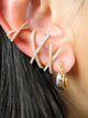 Big 'X' Gold Ear Cuff (1 Unit) - Sweetas Trends