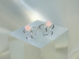 Light Pinky Butterfly 925 Sterling Silver Earring - Sweetas Trends
