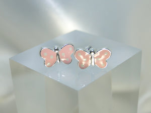 Light Pink Butterfly 925 Sterling Silver Earrings - Sweetas Trends