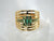 Green Multi Layer 14K Gold plated Ring