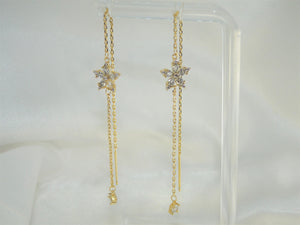 Flower Gold Thread Earrings - Sweetas Trends