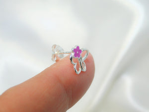 Purple Butterfly 925 Sterling Silver Earring - Sweetas Trends