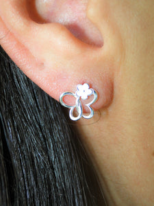 Light Pinky Butterfly 925 Sterling Silver Earring - Sweetas Trends