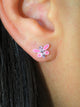 Pink Butterfly 925 Sterling Silver Earring - Sweetas Trends