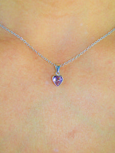 Light Amethyst 925 Sterling Silver Necklace - Sweetas Trends