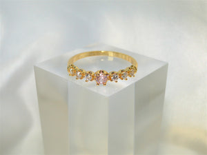 Pink 18K Gold plated Ring