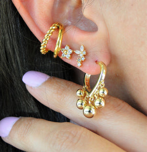Gipsy 14K Gold plated Hoops