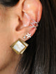 Gold Shell Square Stud Earring